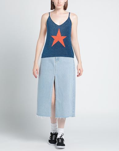 Woman Top Blue Size ONESIZE Viscose, Lurex