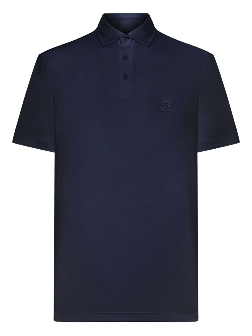 Blue Cotton Polo Shirt