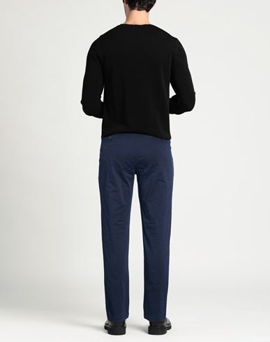 Man Pants Navy Size 38 Cotton, Elastane