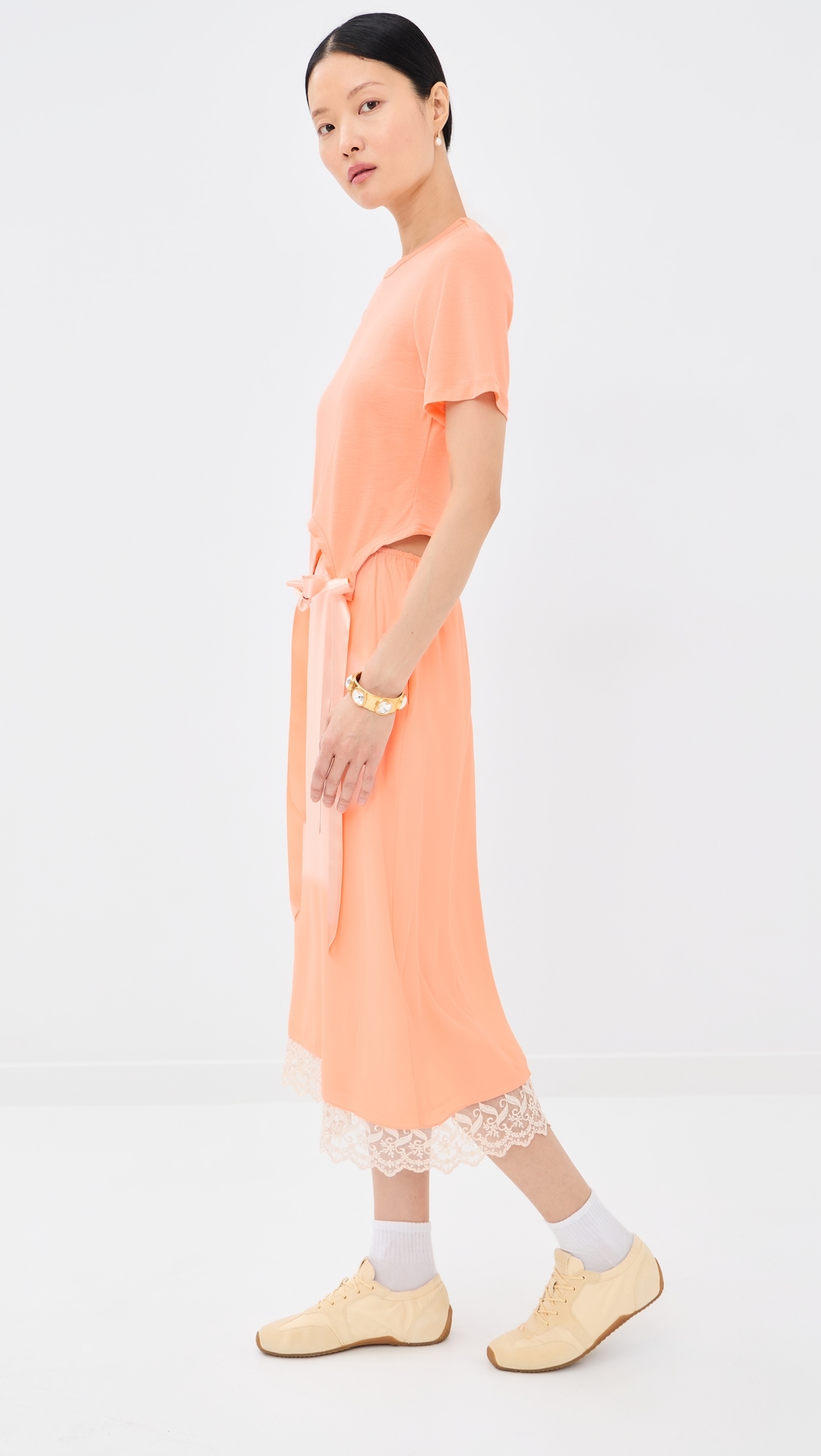 Bow Tail Easy T-Shirt Clementine