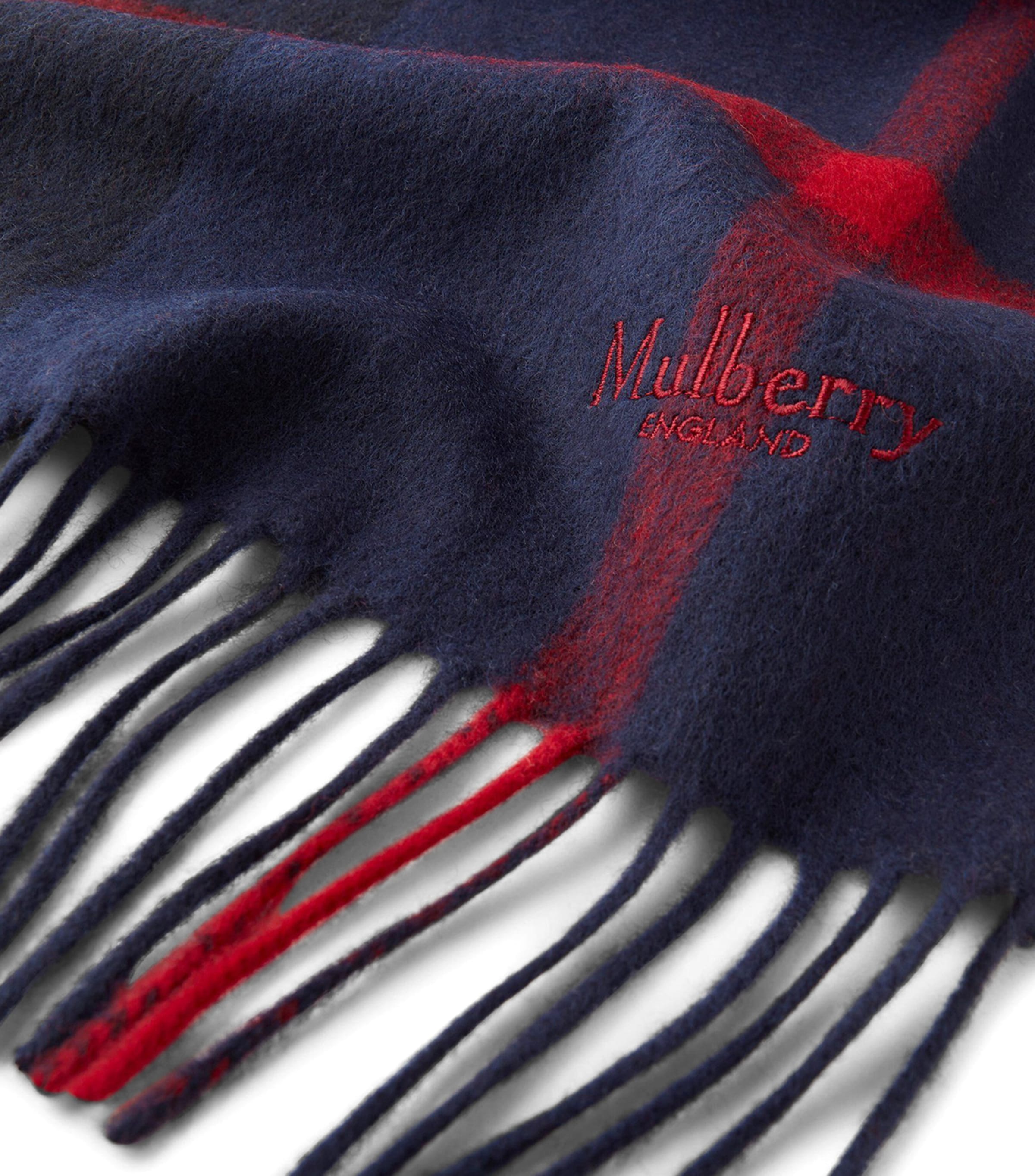 Small Merino Wool Check Scarf