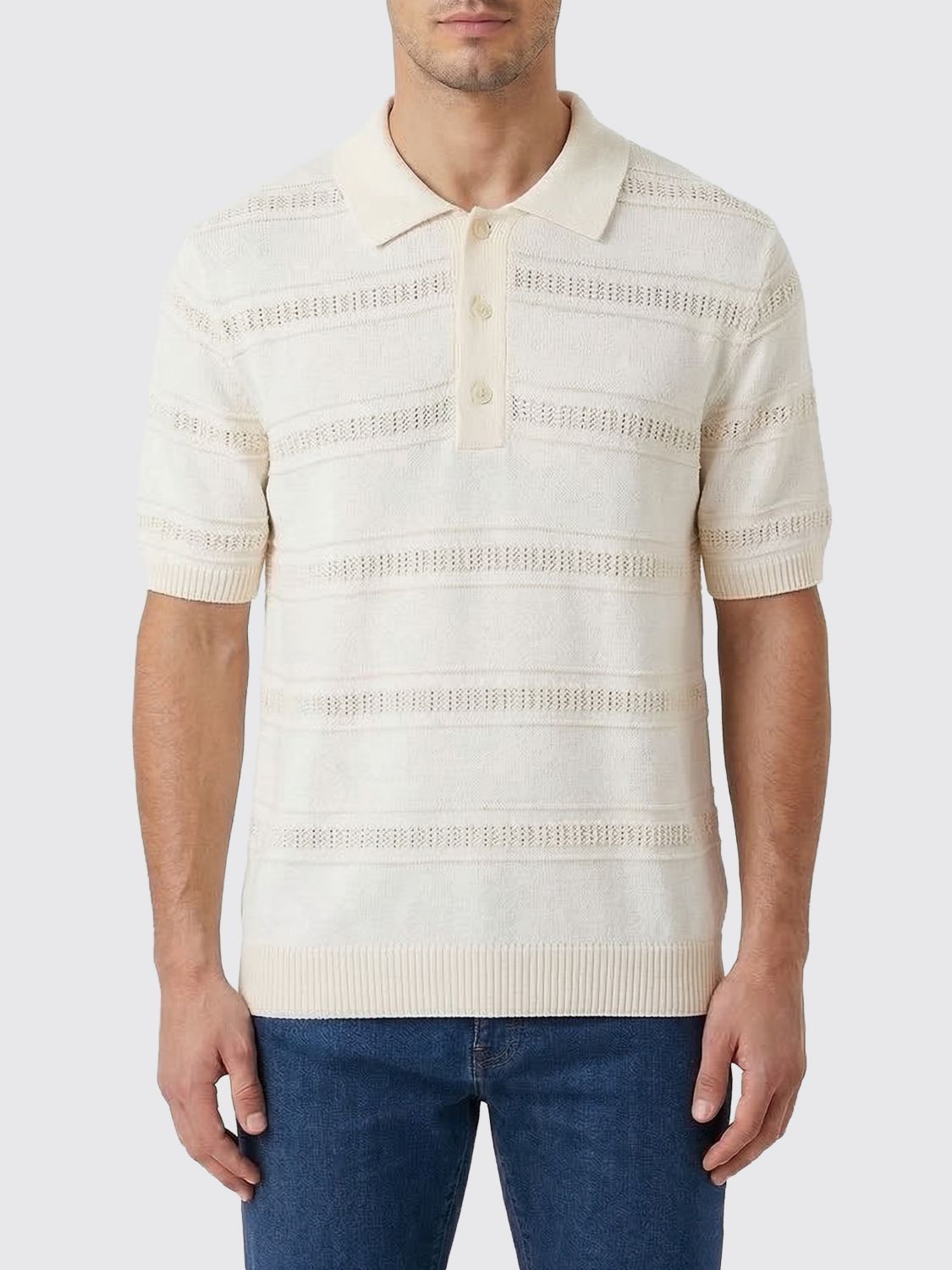 Polo Shirt Men color Beige
