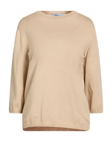 Woman Sweater Beige Size L Cotton, Acrylic