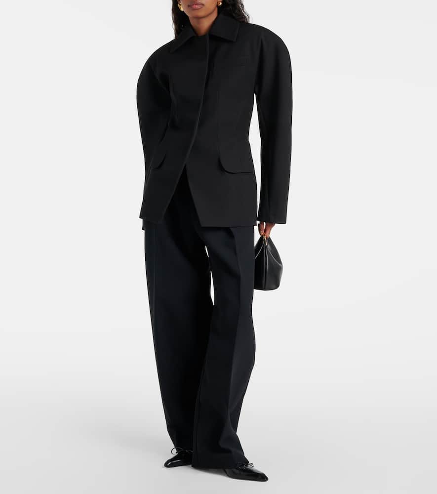 La Veste Castagna virgin wool jacket