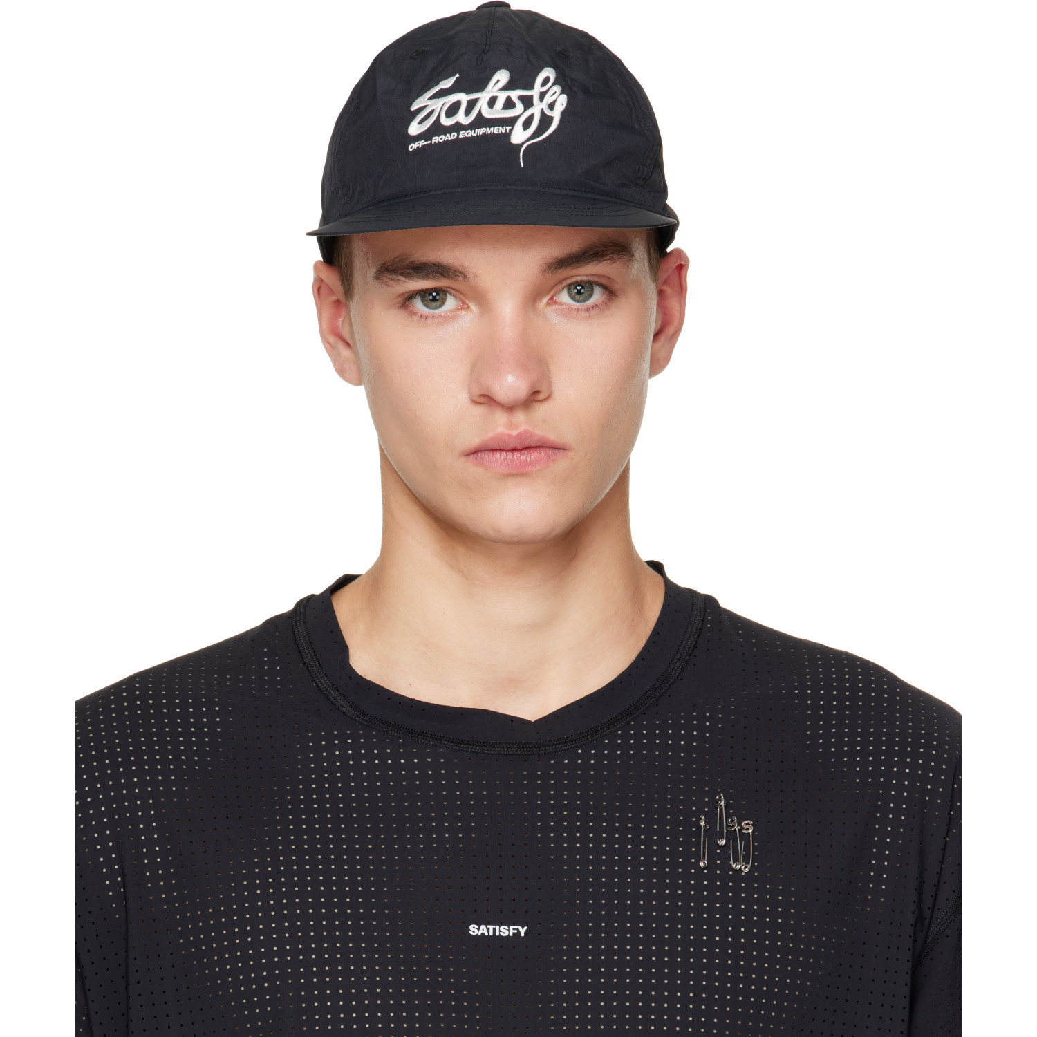 Black FliteSilk 5 Panel Pinch Cap