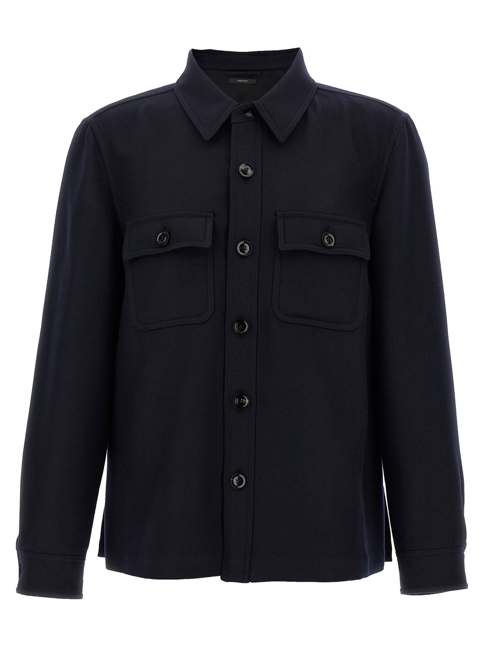 Double Splittable Light Wool Overshirt