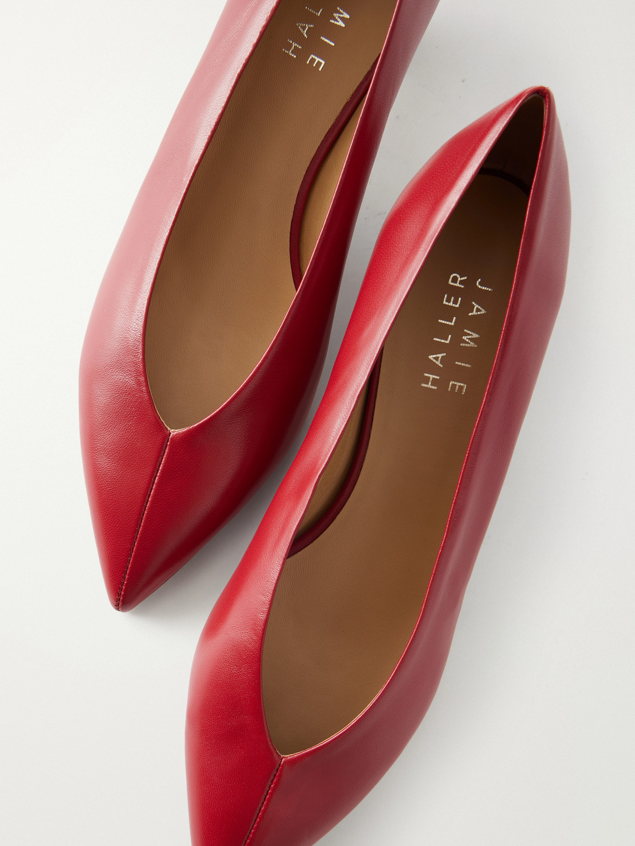 The Trap Leather Pumps - Red