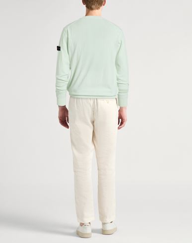 Man Sweater Light green Size M Cotton