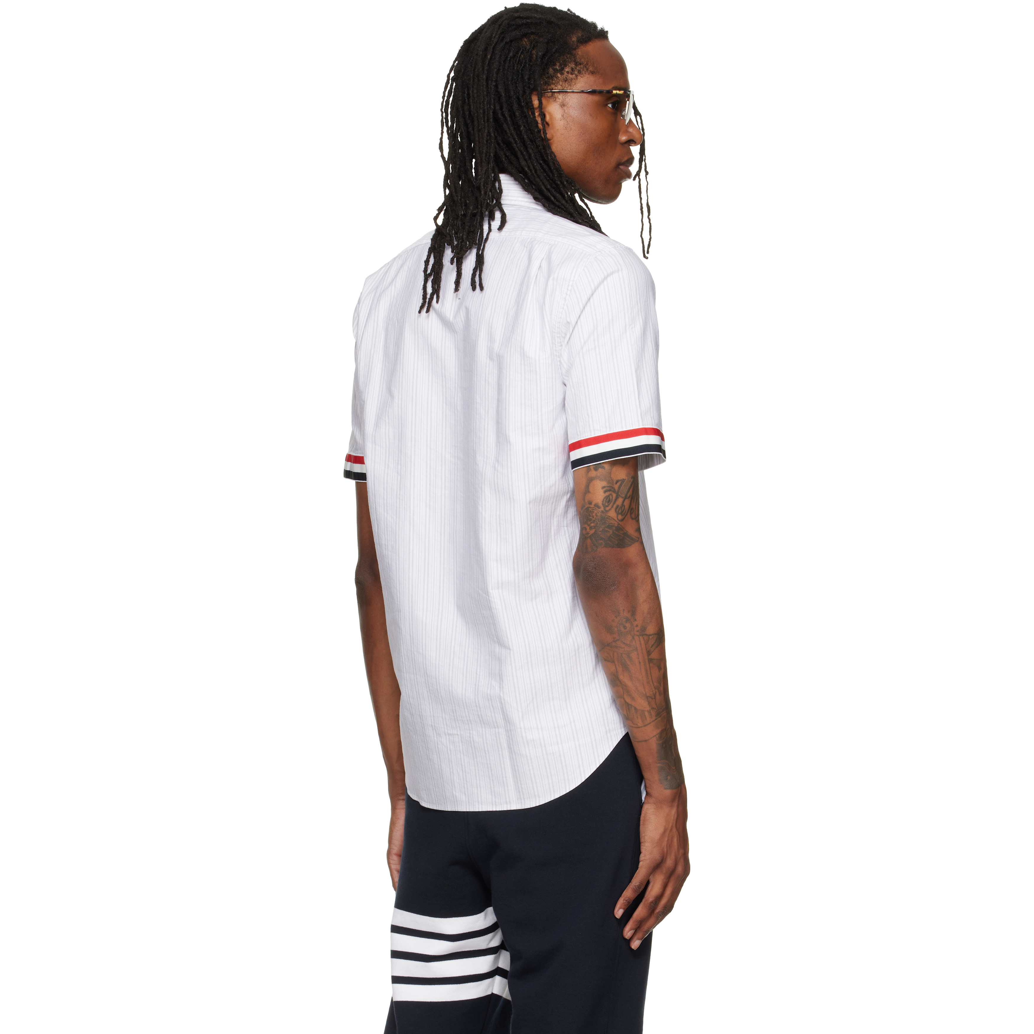 Gray Straight Fit Button Down Short Sleeve Shirt