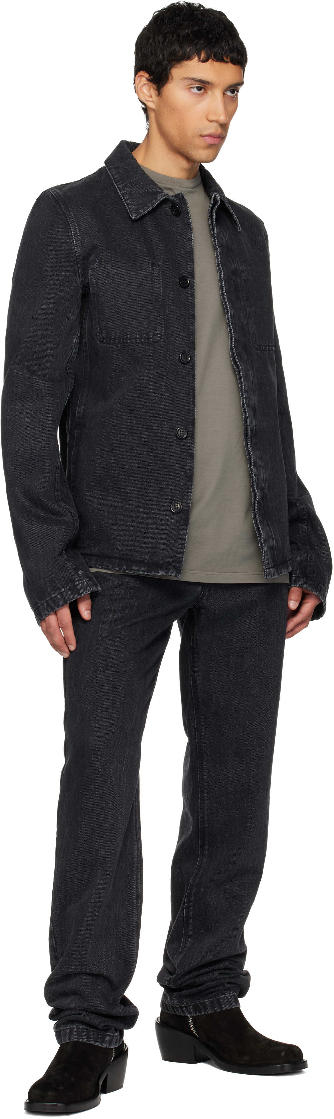 Black Faded Denim Jacket