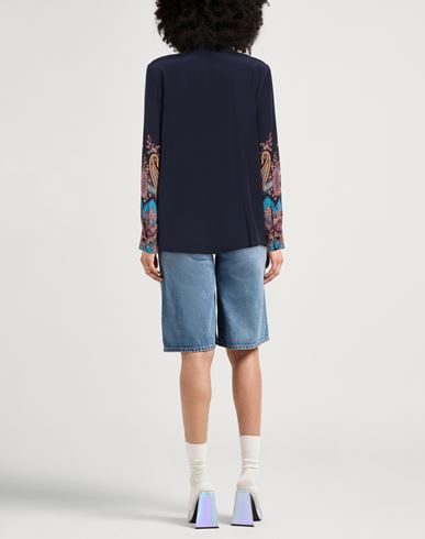 Woman Shirt Midnight blue Size 6 Silk