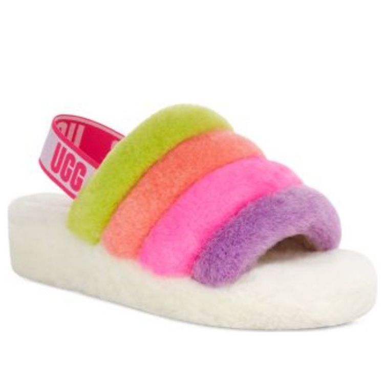(WMNS) Fluff Yeah Slide 'White Taffy Pink Multi'