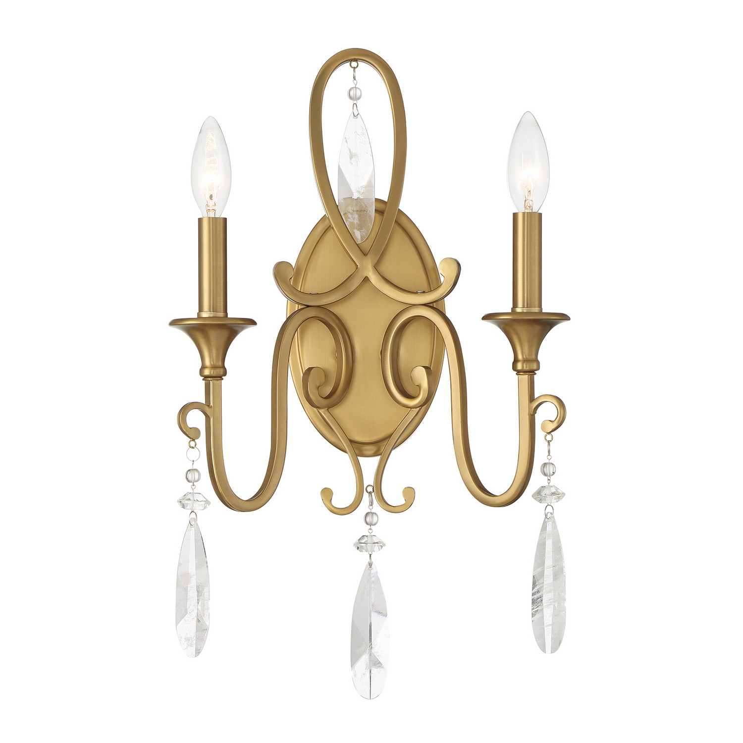 Fairchild 2-Light Wall Sconce in Warm Bra