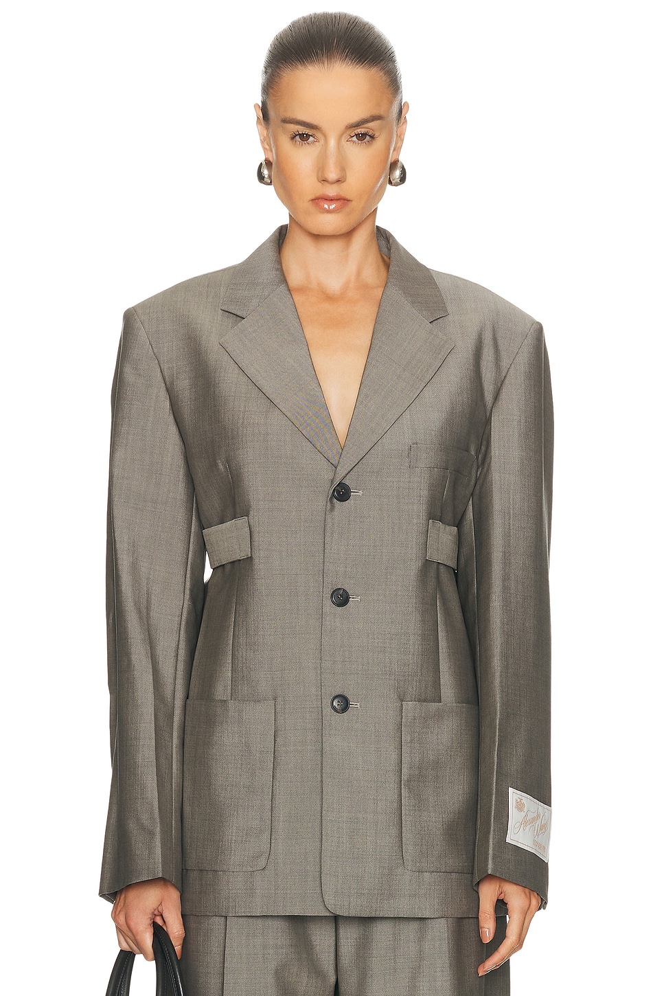 Alexander Wang Blazer in Mink Melange - Grey. M also in