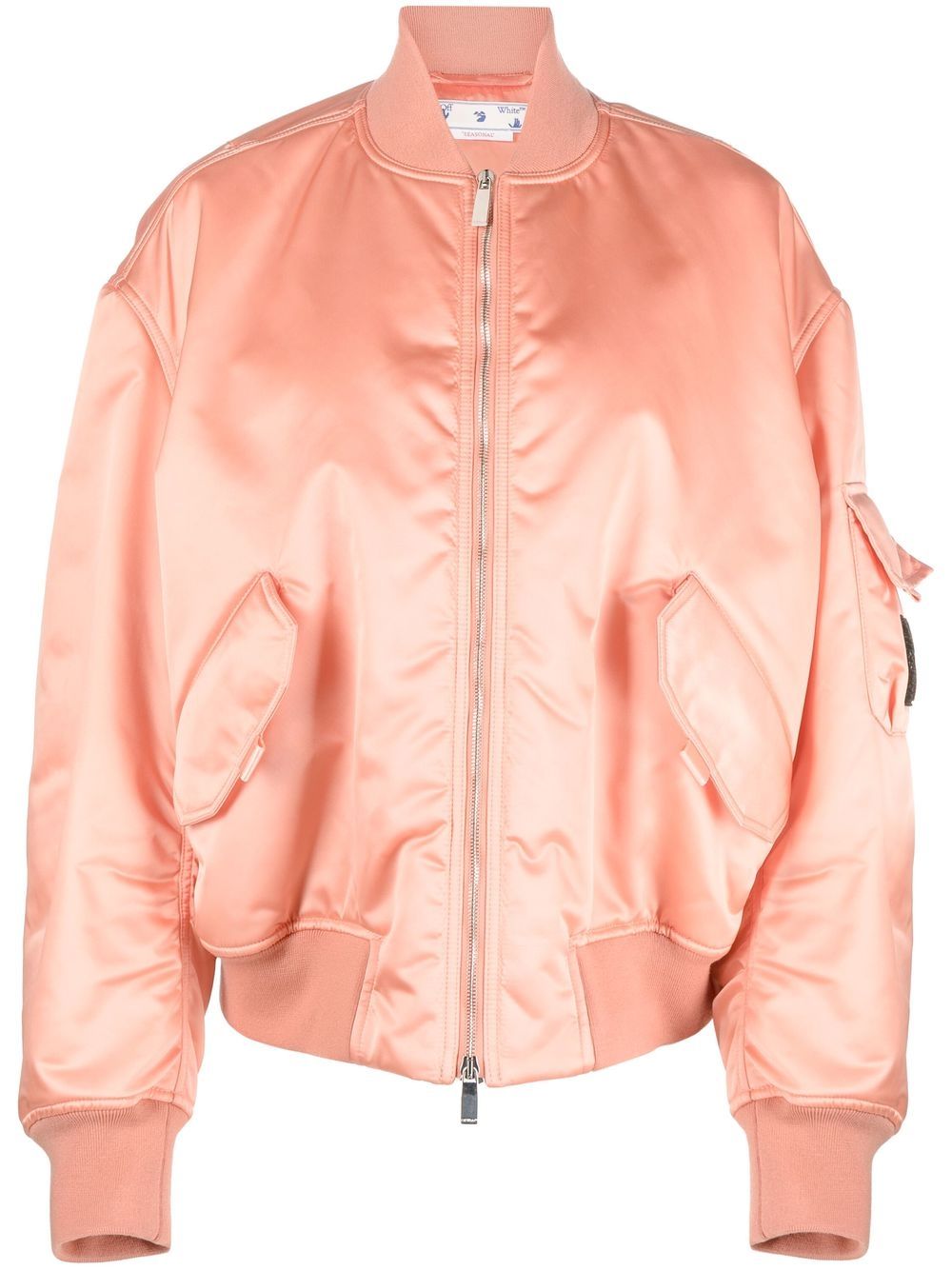 Laundry logo-patch bomber jacket - Orange