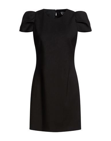Woman Mini dress Black Size 8 Wool, Elastane