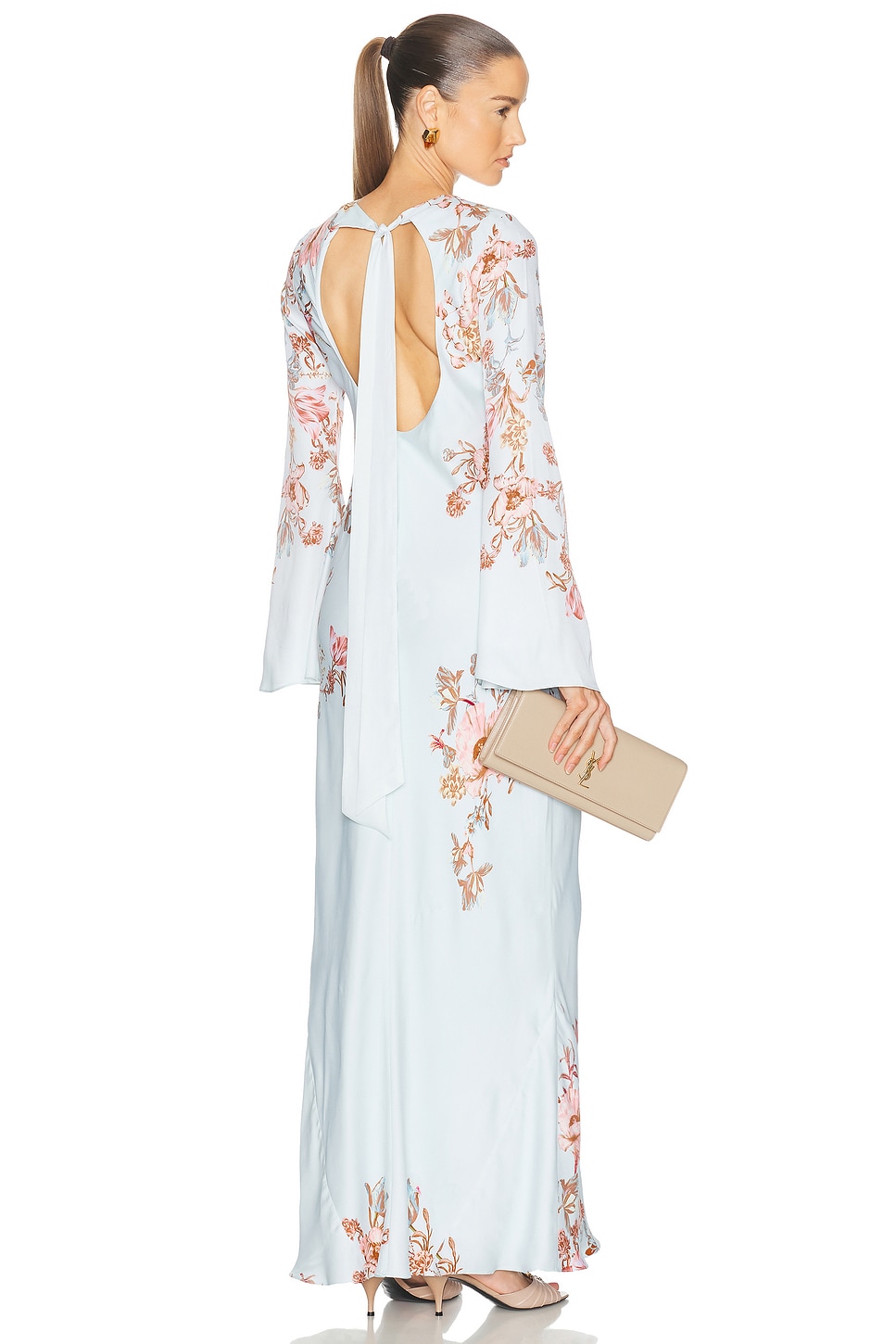 HEMANT AND NANDITA Back Ties Maxi Dress in Baby Blue. - S also in XXS, XS, M, L