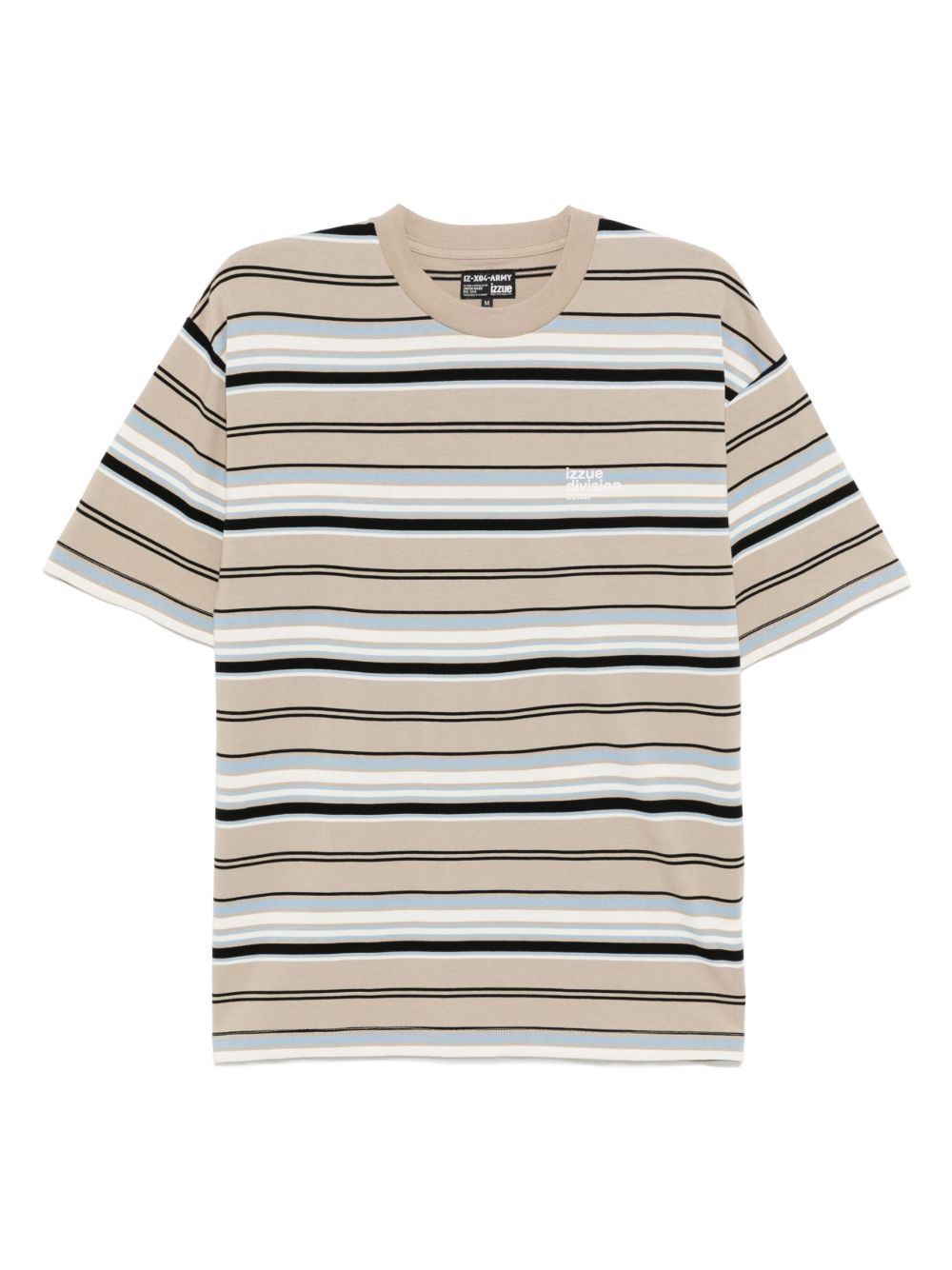 Striped logo T-shirt - Brown