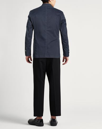 Man Blazer Navy Size 36 Organic cotton, Recycled polyester, Elastane