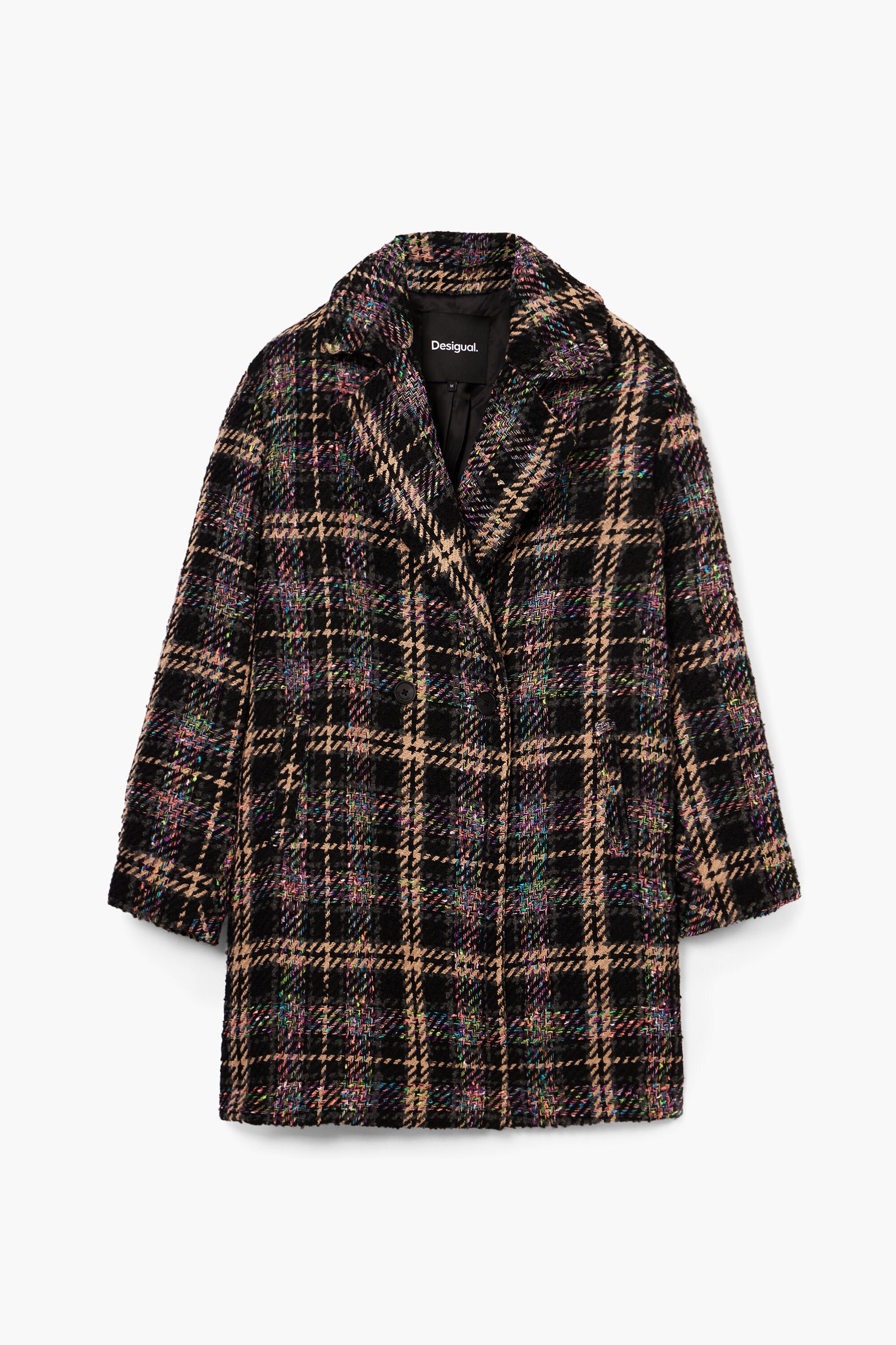 Short checkered coat