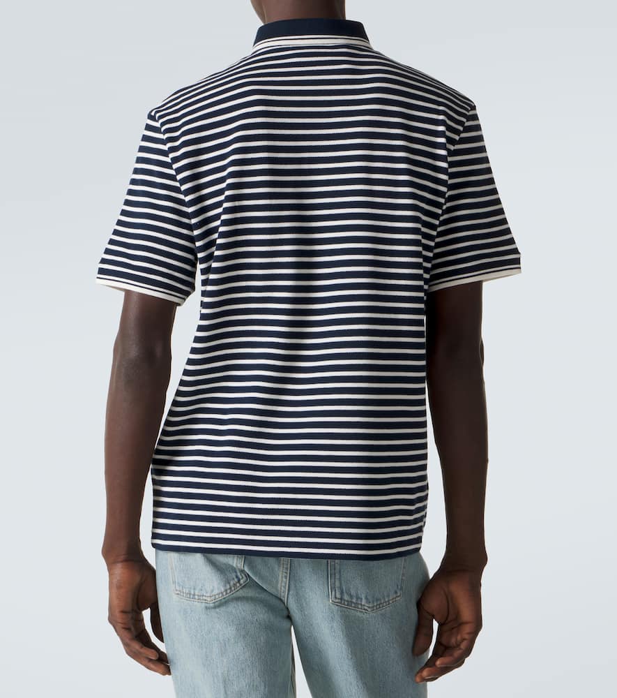 VLogo striped cotton polo shirt