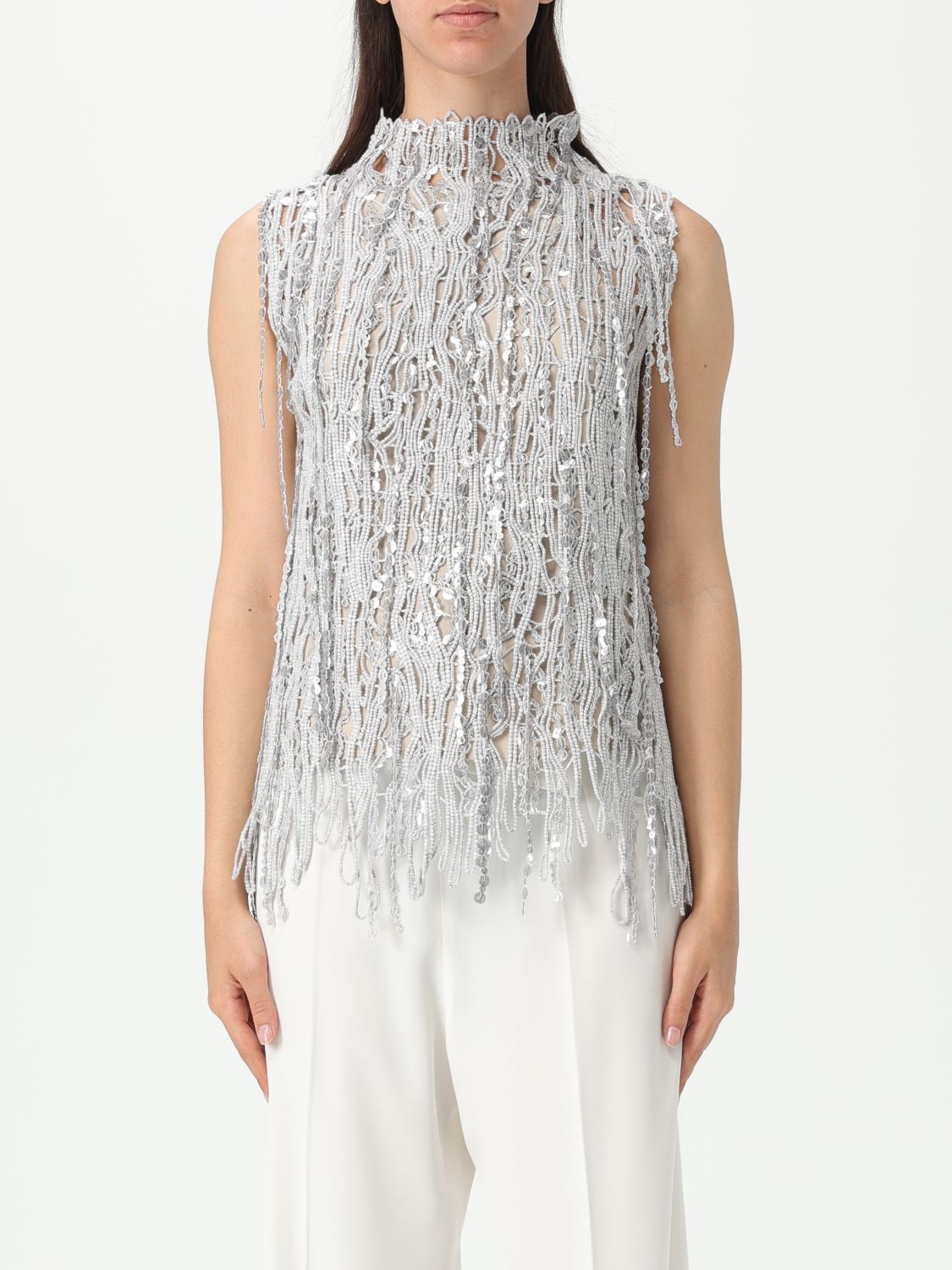 Sequinned top - Grey
