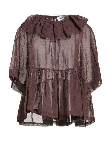 Woman Top Chocolate brown Size L/XL Silk