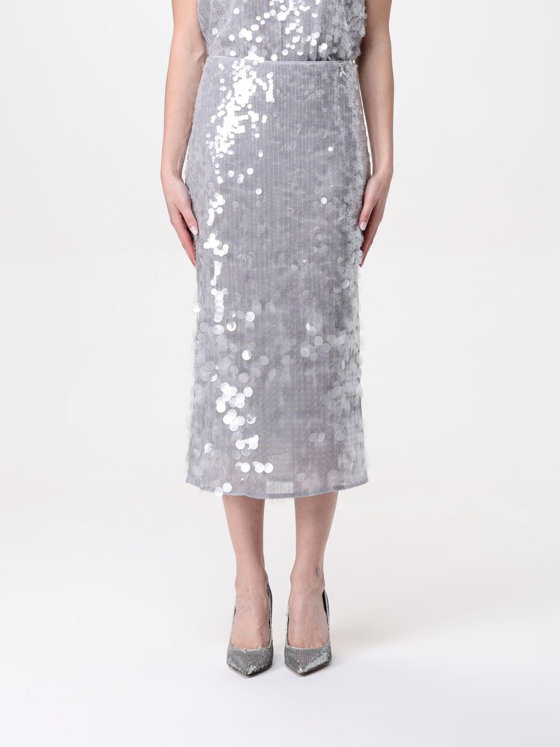 Sequinned midi skirt - Grey