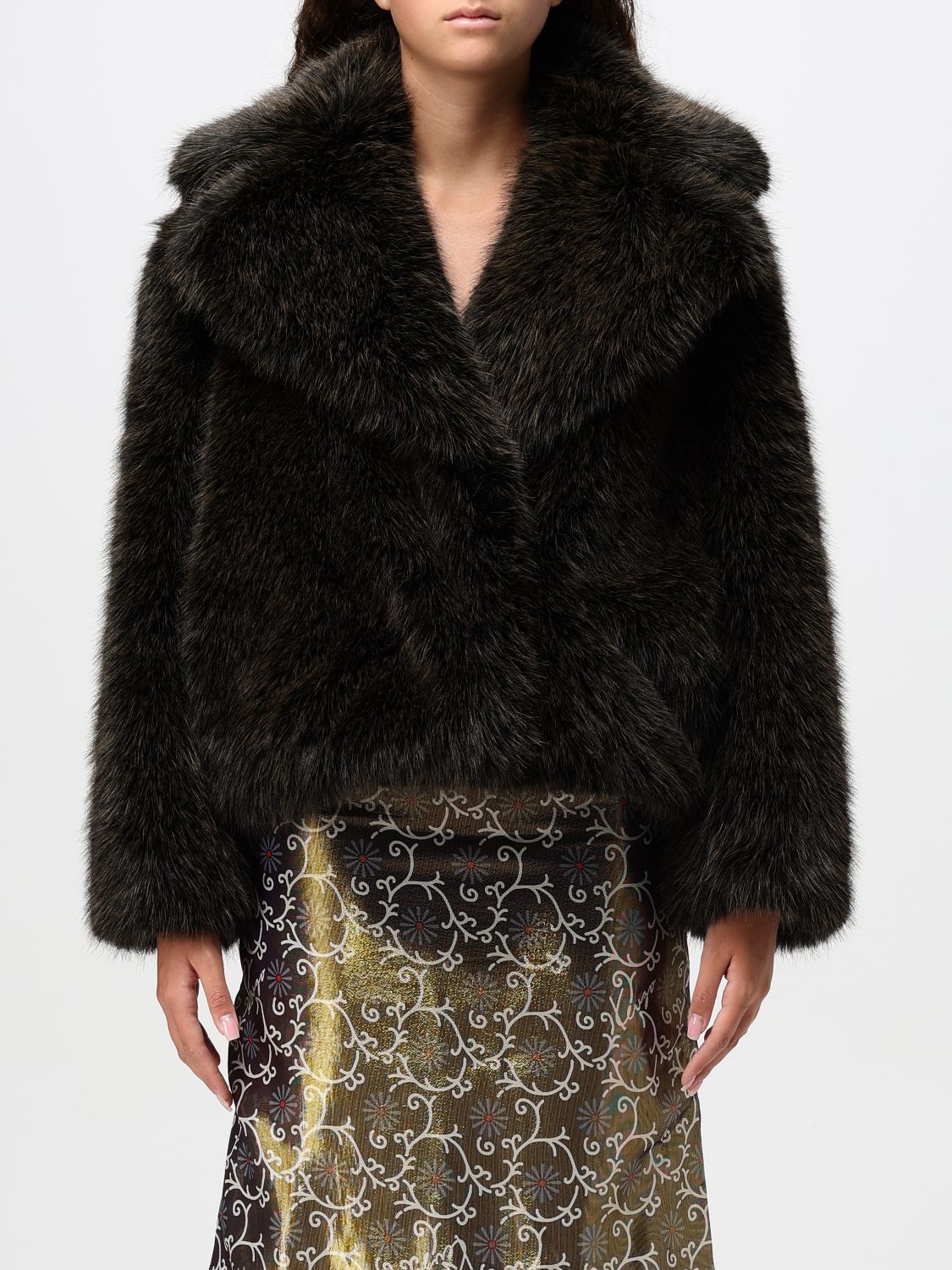 Faux fur jacket - Brown