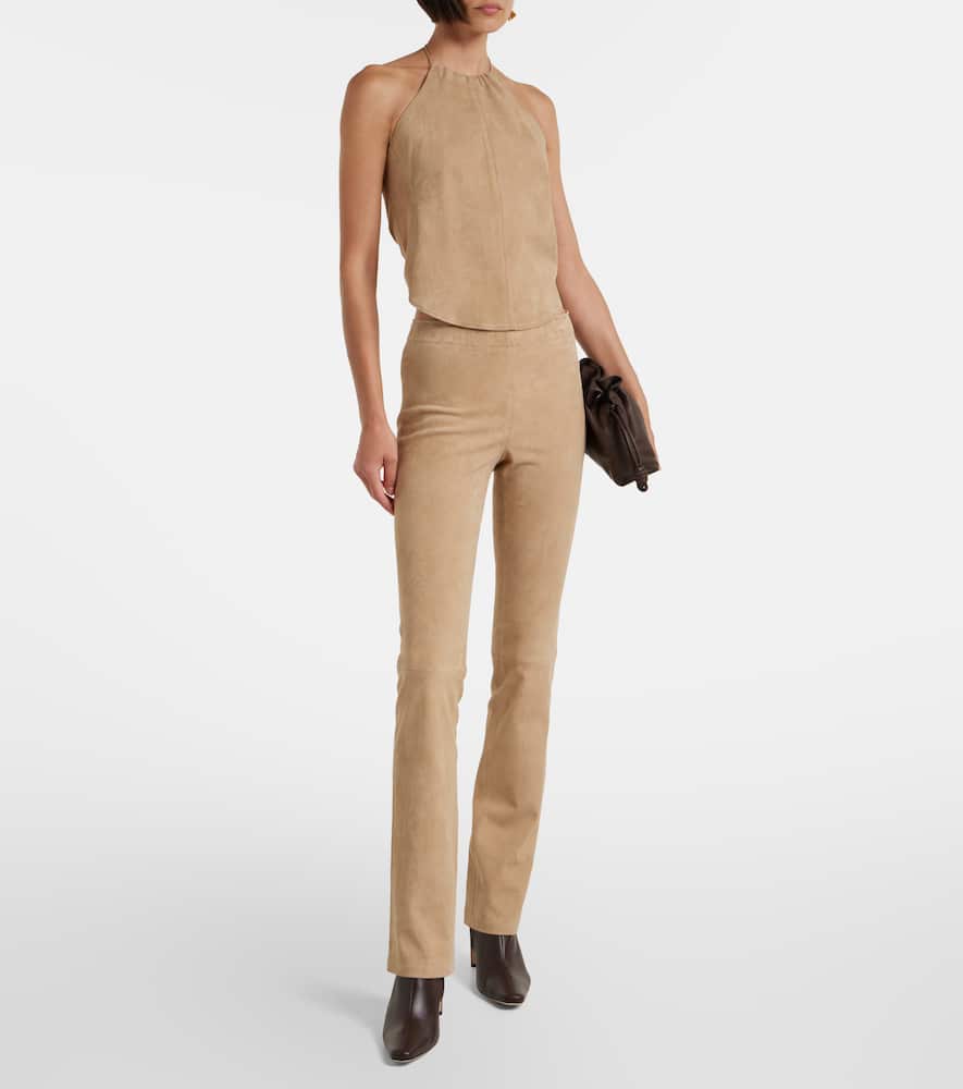 Rosie halterneck suede top
