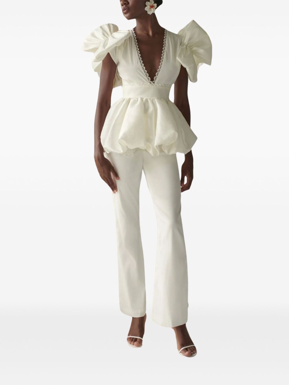 Willem flared trousers - White