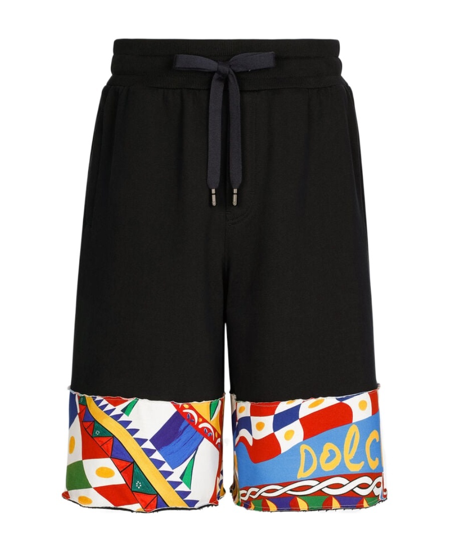 Abstract-pattern bermuda shorts