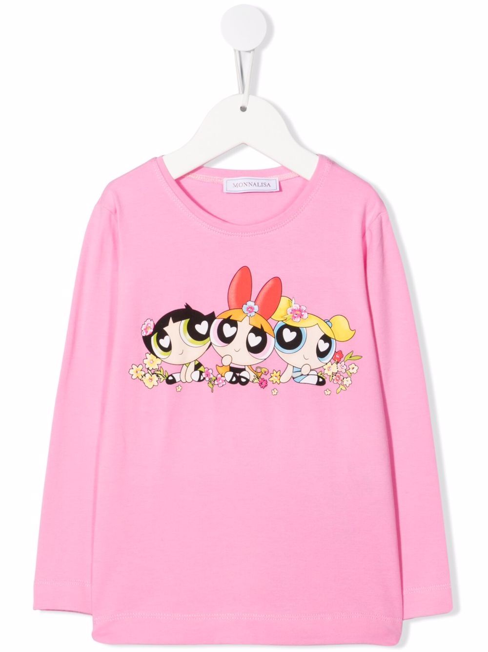Graphic-print long-sleeved T-shirt - Neutrals