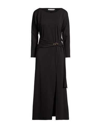 Woman Maxi dress Black Size 8 Polyester, Elastane