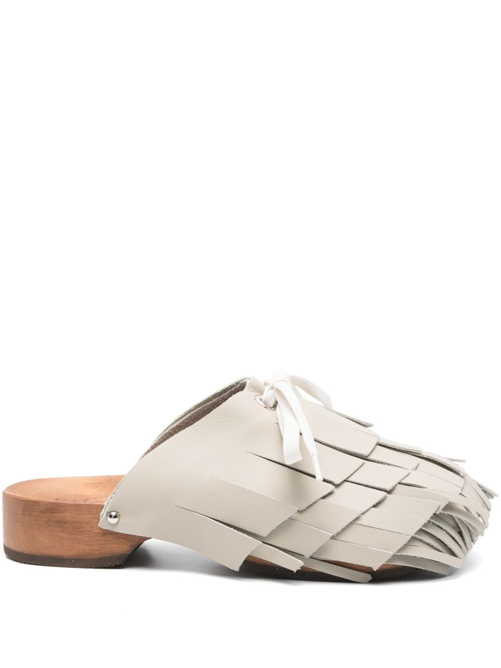 Jejia fringed mules - Neutrals