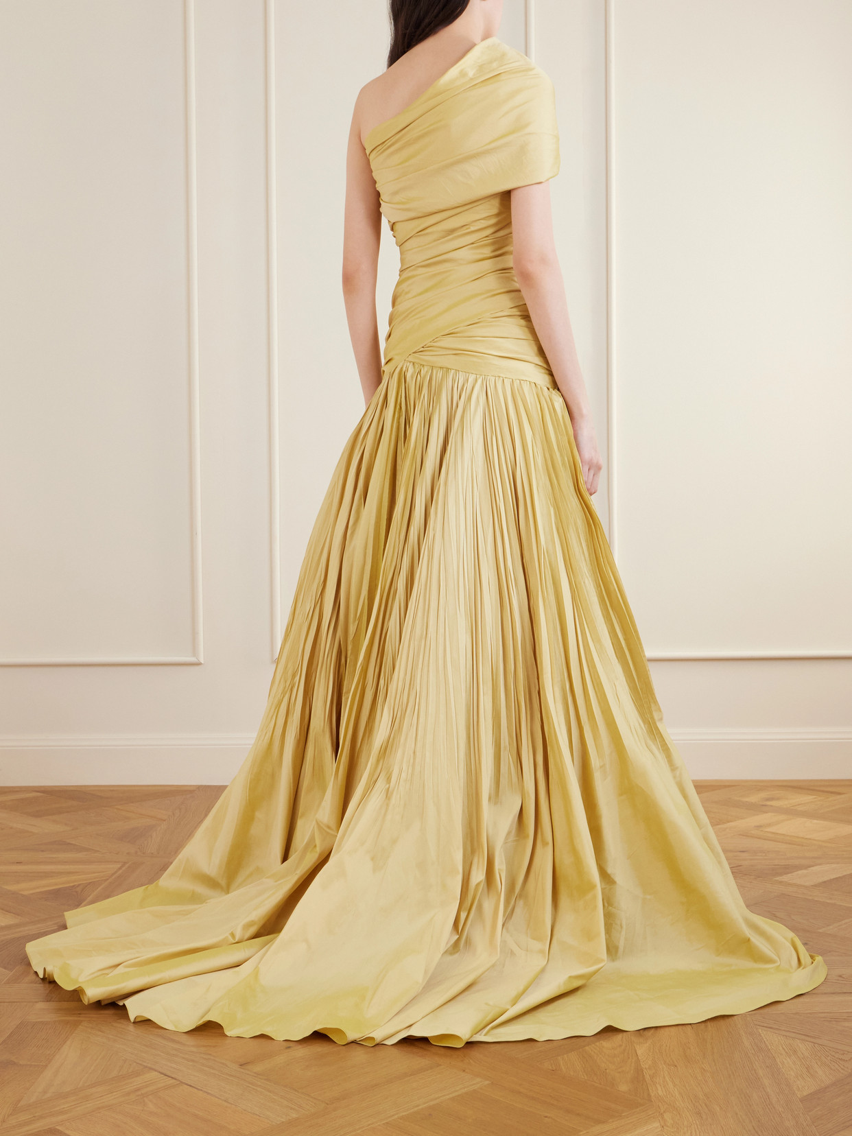 One Shoulder Gown - Gold
