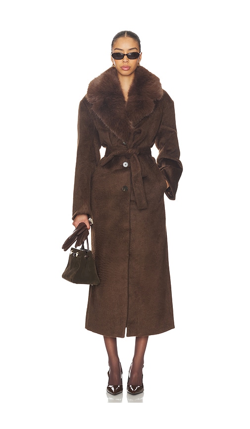 LAMARQUE x REVOLVE X Revolve Tillie-l Coat in Brown. L. Also in XS