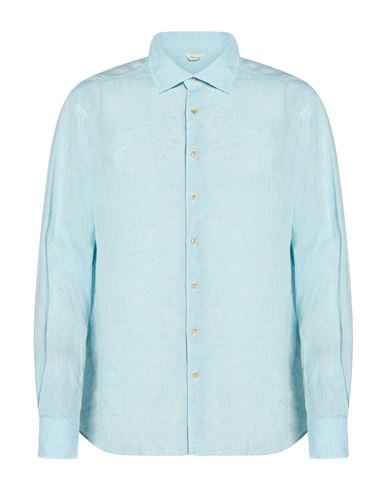 Stenströms Man Shirt Sky blue Size S Linen