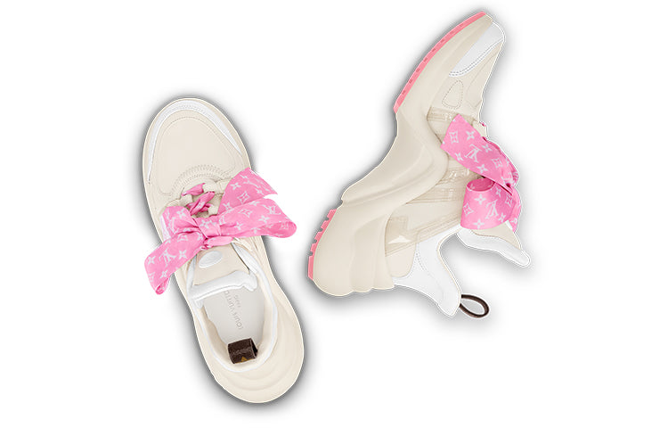 (WMNS) Archlight 1.0 Sneakers 'Beige with Pink Monogram Ribbon'