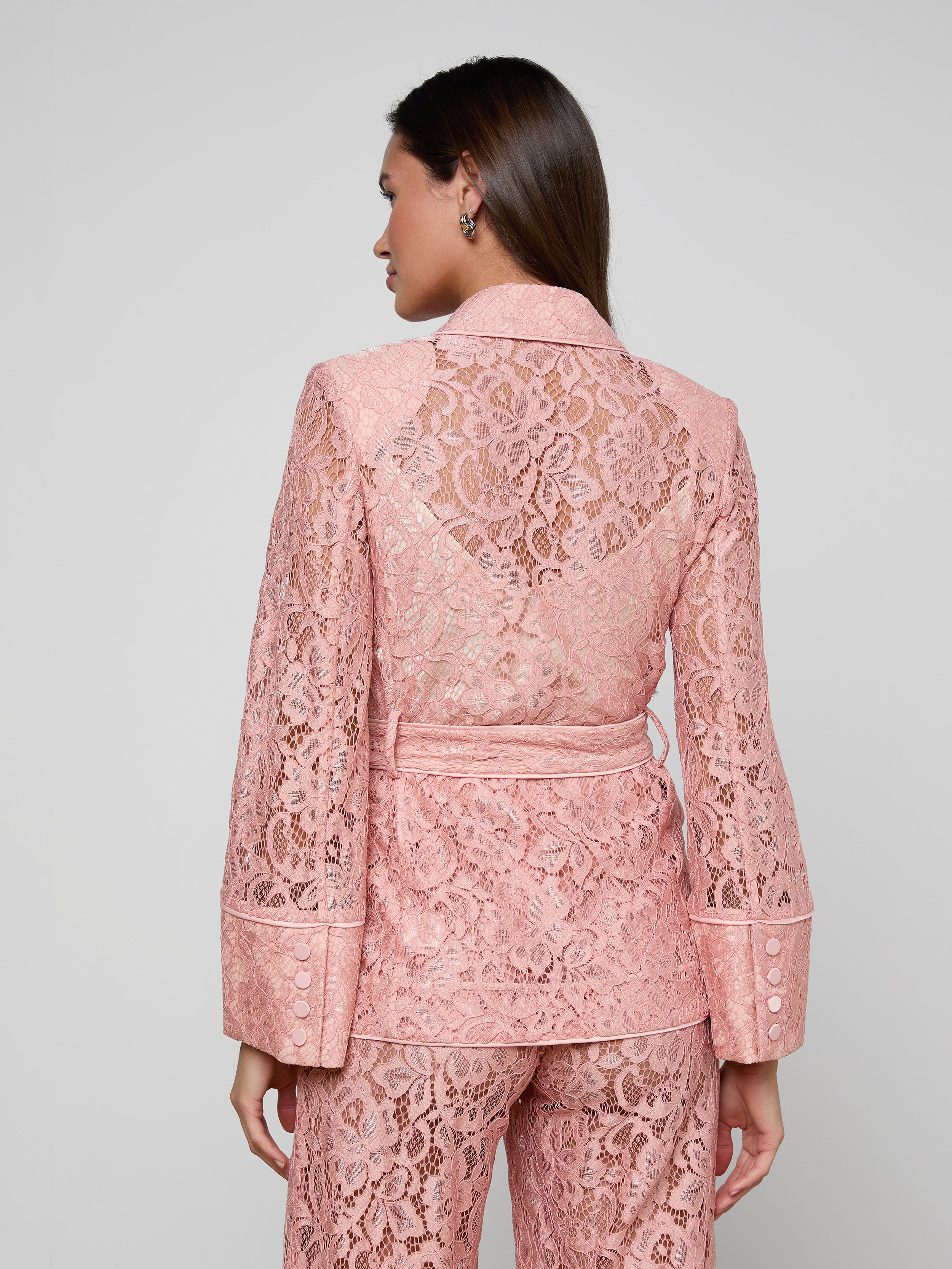 Jordana Lace Blazer In Parfait