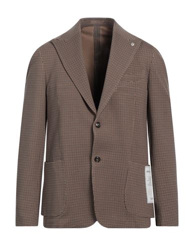 Man Blazer Brown Size 42 Viscose, Polyamide, Elastane