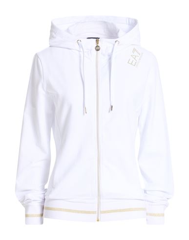 Woman Sweatshirt White Size S Cotton, Elastane