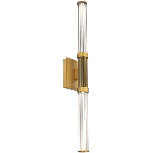 Aged Brass LED Bathroom Vanity Light from the Ribeye Collection