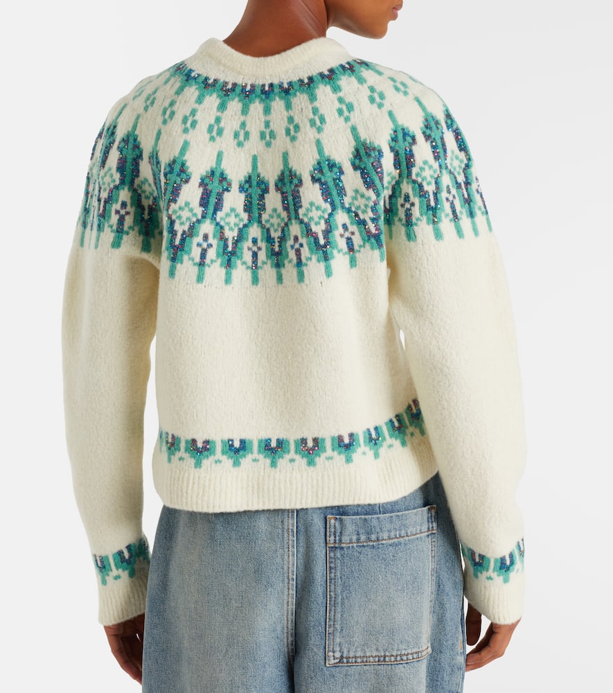 Fair Isle sequined wool-blend sweater