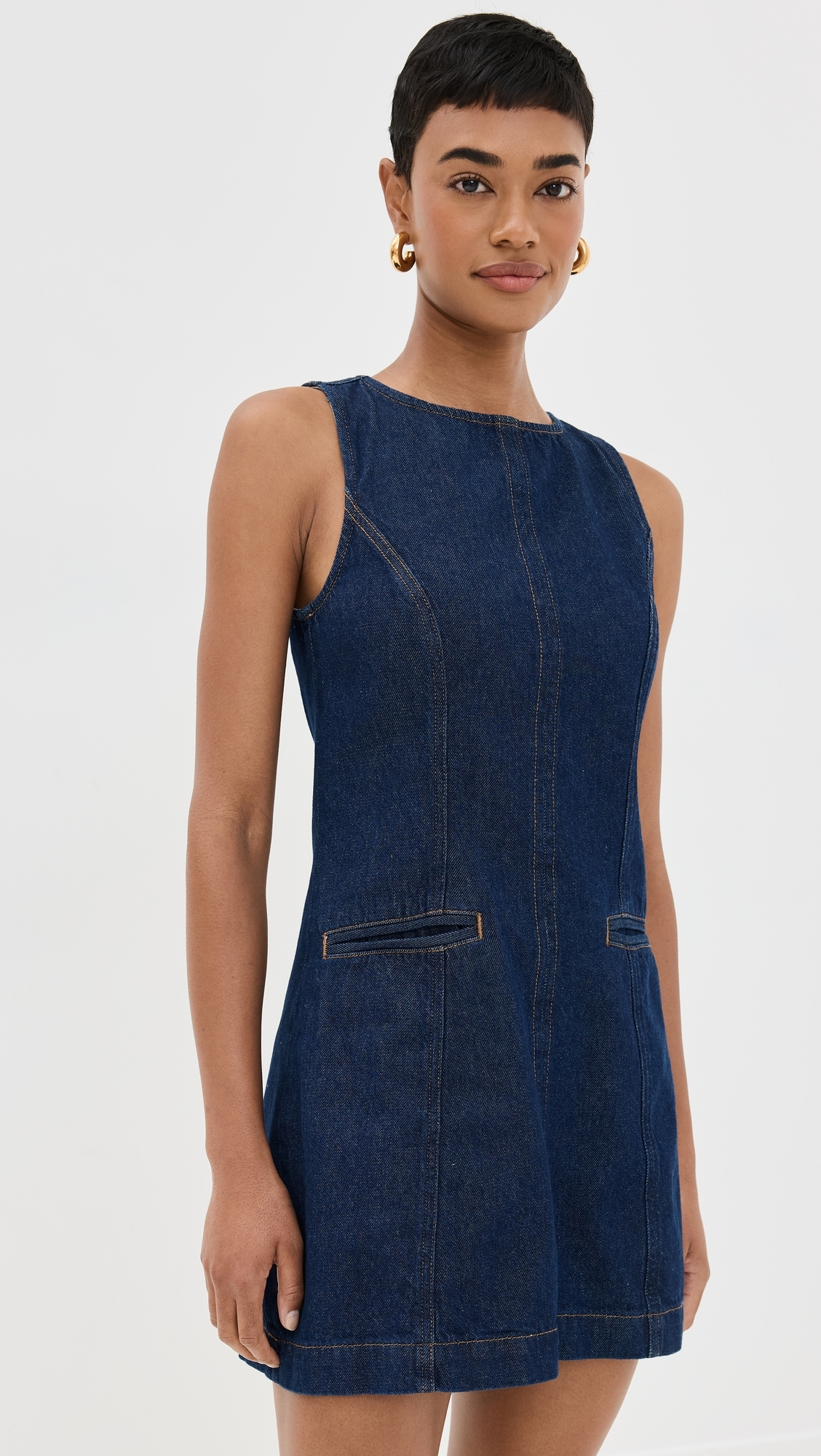 Citron Denim Mini Dress Marion