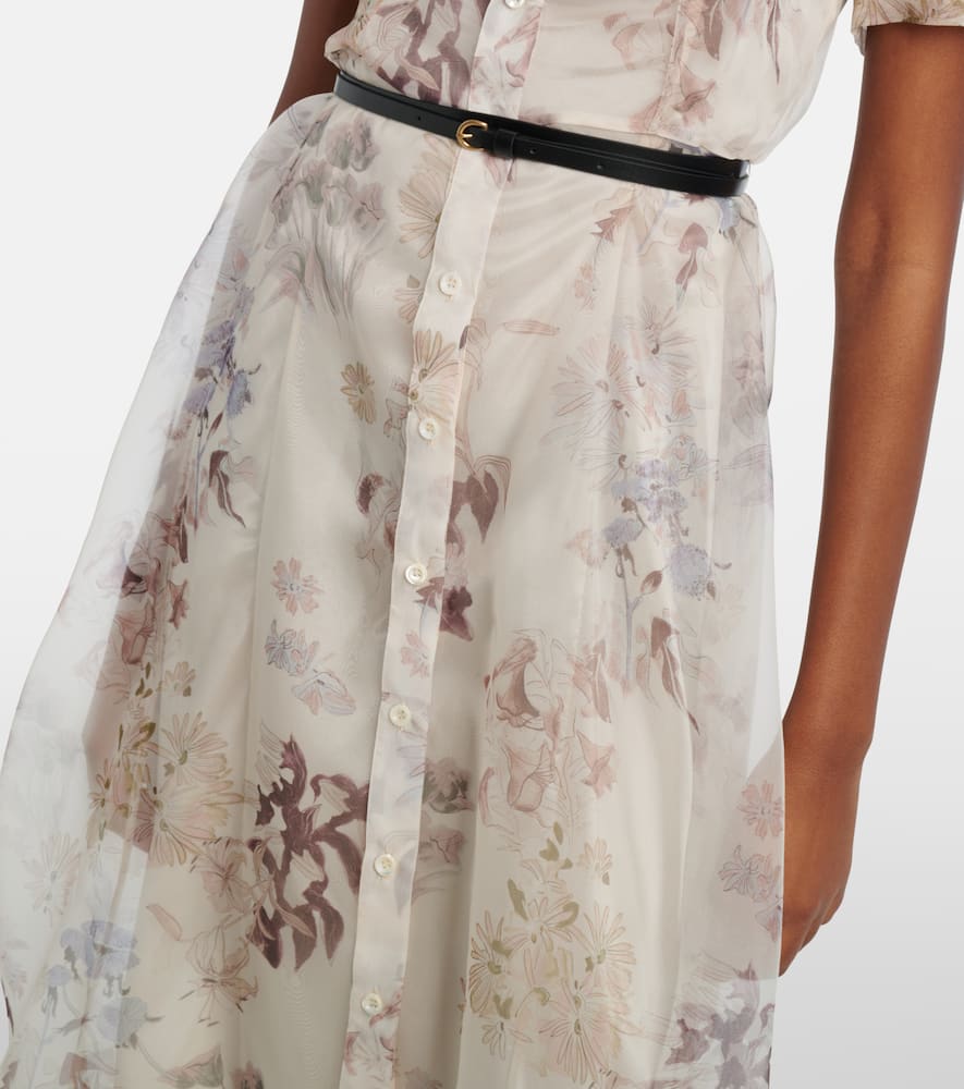 Kiera floral silk midi dress