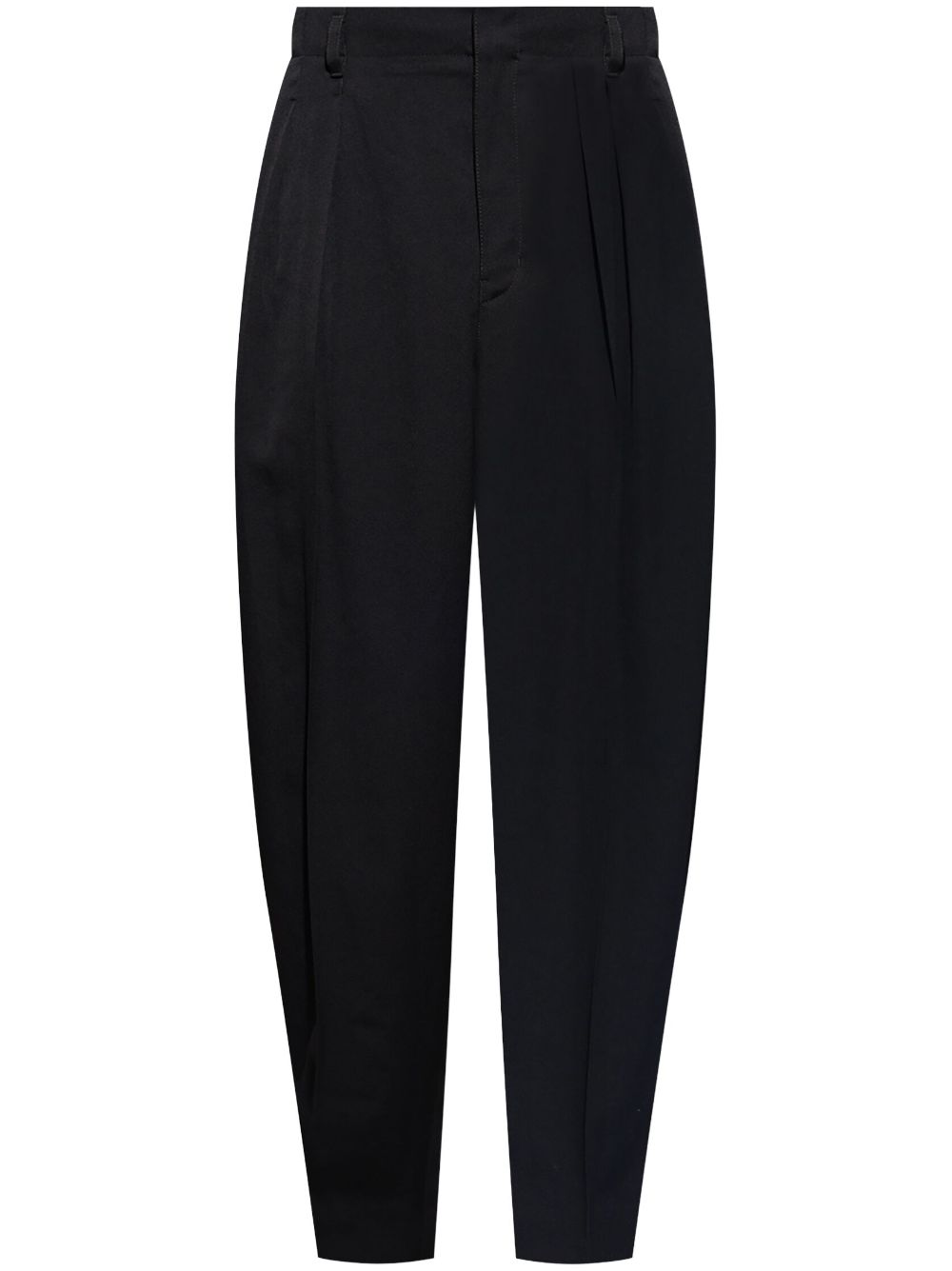 Pleat-detailing tailored trousers - BK999 BLACK