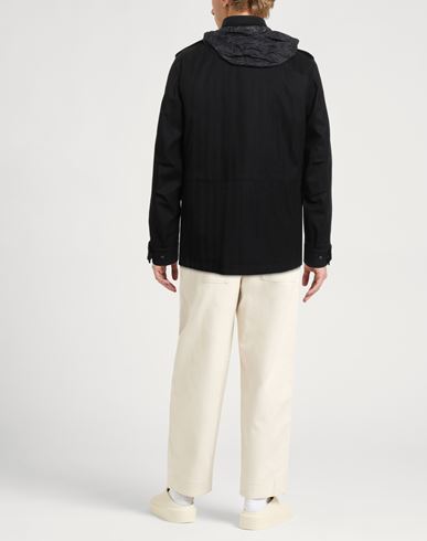 Paltò Man Coat Black Size 40 Virgin Wool, Polyurethane, Elastane