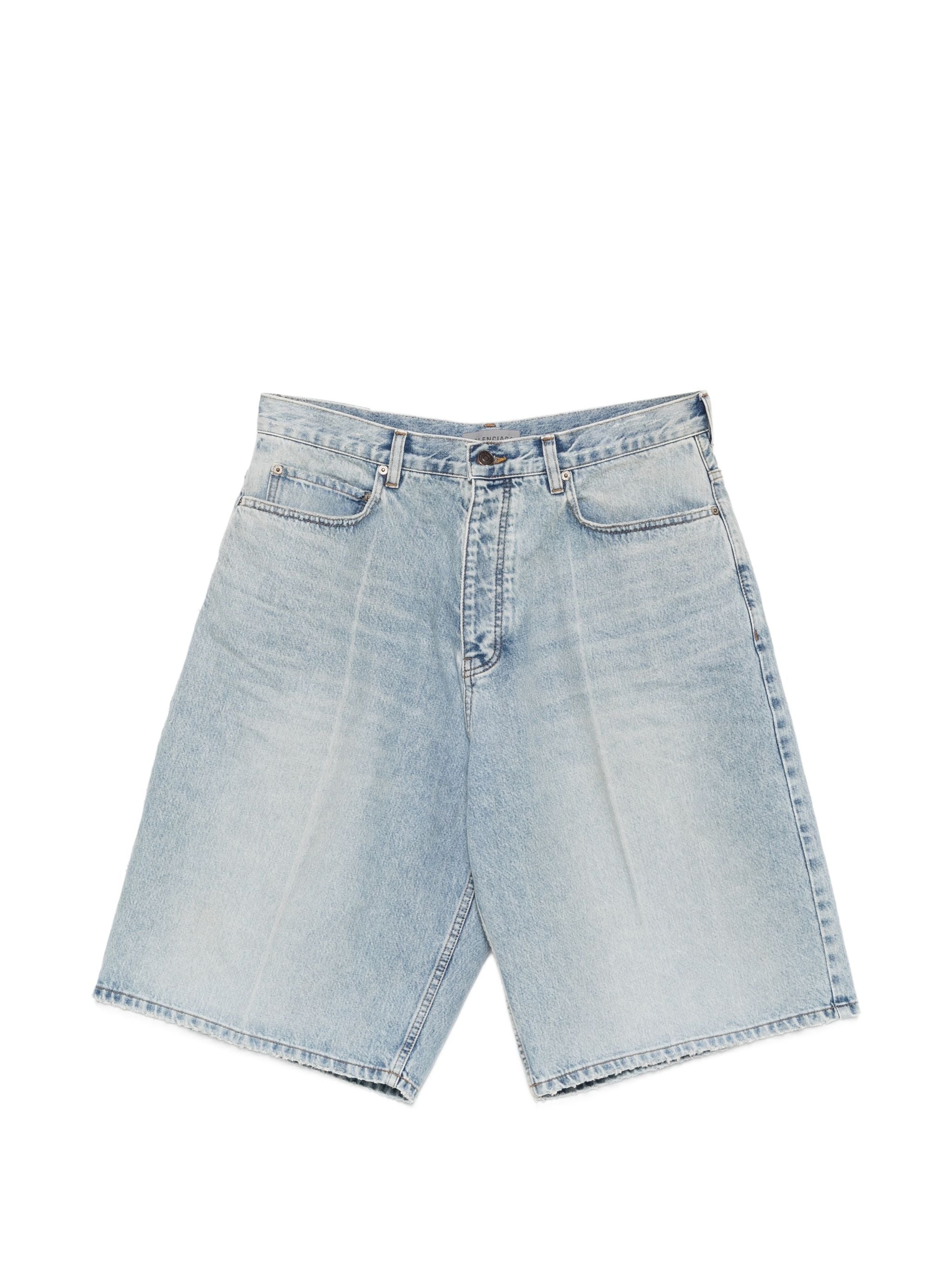 Men's Light Wash Denim Shorts