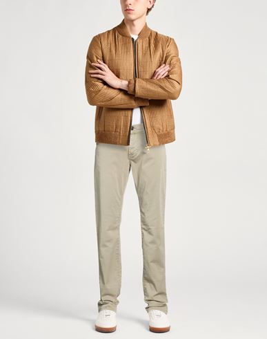 Man Pants Sage green Size 31 Cotton, Elastane